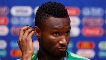 Obi Mikel durante una conferencia de prensa.