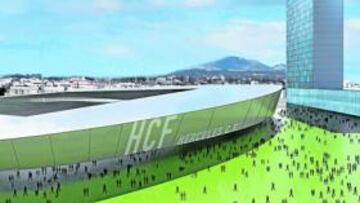 <b>LA GRAN PLAZA. </b>Detrás del actual fondo norte se ubicará una gran plaza peatonal, el centro comercial de tres alturas y una gran torre de 20 plantas.