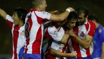 <b>PIÑA. </b>La plantilla del Girona sabe que la permanencia la logrará si están todos unidos.