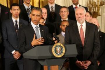 Con Barack Obama hace unas semanas durante la tradicional visita de los campeones a la Casa Blanca.