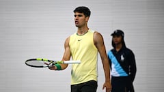 Carlos Alcaraz, contra Lorenzo Sonego en el Open de Australia.