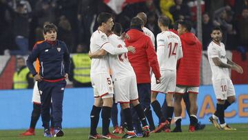 Final del partido entre el Sevilla y el Atl&eacute;tico de Madrid en la Copa del Rey. 
 
 
 
 