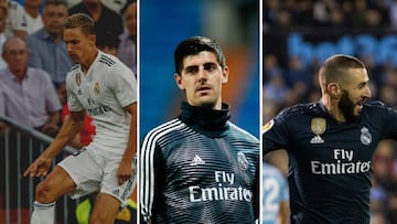 Tres jugadores en forma del Real Madrid.