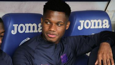 Ansu, sonriente en Getafe.