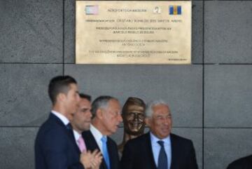 Cristiano, muy feliz en el aeropuerto de Madeira