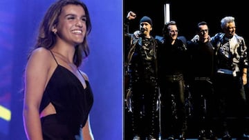 Imágenes de la ganadora de OT 2017 Amaia Romero y de la banda irlandesa U2