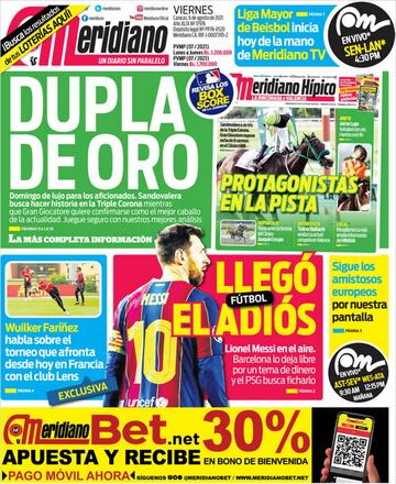 La salida de Messi, en las portadas de los periódicos de medio mundo