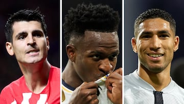 El Real Madrid, cantera de Europa: Morata, Vinicius y Achraf.