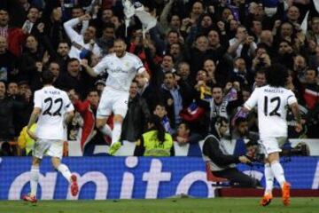 2-1. Benzema celebra el segundo gol.
