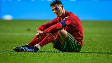 Cristiano Ronaldo, con la selecci&oacute;n de Portugal,