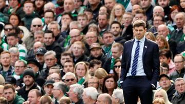 Gerrard, durante un Celtic-Rangers. 