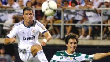 <b>SIN SUERTE. </b>Cristiano lo volvió a intentar durante los 45 minutos que jugó, pero el crack portugués aún no ha podido estrenarse esta pretemporada.