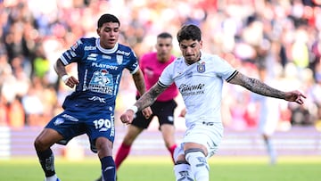 during the 4th round match between Queretaro and Pachuca as part of the Liga BBVA MX, Torneo Clausura 2026 at La Corregidora Stadium, on February, 2026 in Santiago de Queretaro, Mexico.