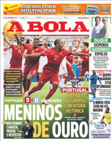 Portadas de la prensa deportiva