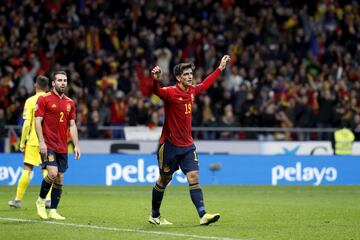 3-0. Gerard Moreno celebró el tercer gol.