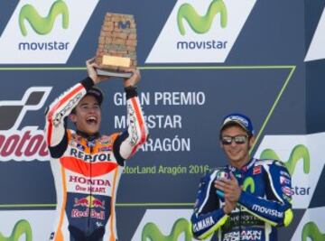 Cinco victorias conquistó Marc en la temporada 2016. Argentina, Estados Unidos, Alemania, Aragón y Japón, además de cuatro segundos puestos y tres terceros, le alzaron al de Cervera como el piloto más regular de la temporada. Valentino Rossi quedó subcampeón.