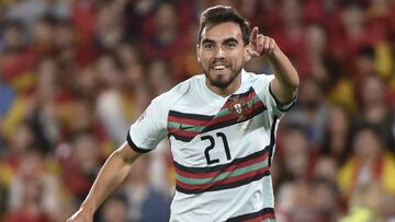 Imagen de Ricardo Horta en un partido de Portugal contra España.