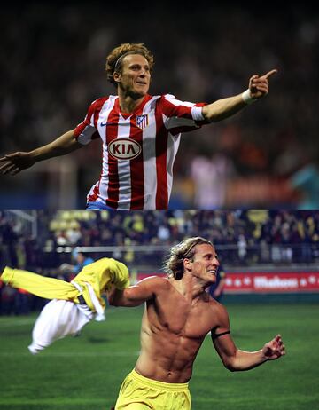 Temporada 04/05 (Villarreal) - 25 goles en 38 partidos Temporada 08/09 (Atl¨¦tico) - 32 goles en 33 partidos.