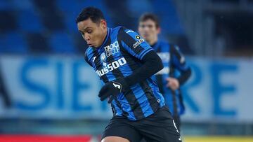 Luis Fernando Muriel en partido de Atalanta.