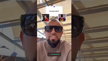 Arturo Vidal hace reto en TikTok y pone a Messi como el GOAT