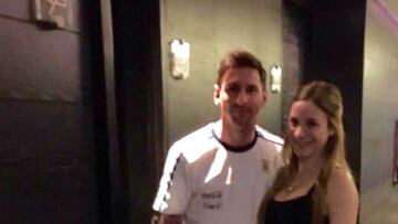 Carla Miranda consiguió la foto con Messi.