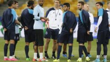 Entrenamiento del Oporto en el día previo de su debut en Champions