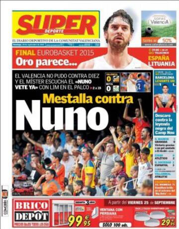 Portadas de la prensa deportiva