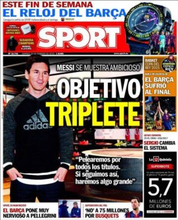 Portadas de la prensa deportiva