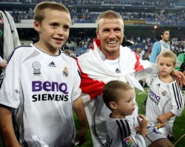 David Beckham played with Real Madrid, Milan and PSG.