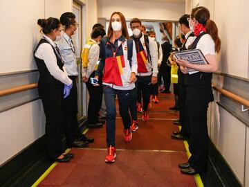 Llegada de la delegación española a Tokio.