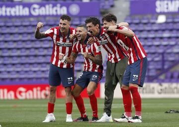 Los jugadores del Atlético de Madrid celebrando el título de campeones de LaLiga Santander después de ganar al Valladolid por 1-2