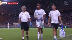 Varane se rompe a los 20 minutos de debutar en Italia