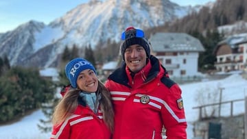 El esquiador italiano Jean Daniel Pession y su pareja Elisa Arlian.