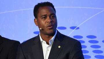 Kluivert, durante un acto.