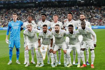 Alineación titular del Real Madrid ante el Shakhtar.