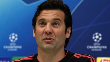 Soccer Football - Champions League - Real Madrid Press Conference - Ciudad Real Madrid, Valdebebas, Madrid, Spain - March 4, 2019 Real Madrid coach Santiago Solari during the press conference REUTERS/Sergio Perez