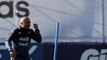 Buenos Aires 02 Octubre 2017
 Eliminatorias Rusia 2018
 Entrenamiento de la Selecci&Atilde;&sup3;n Argentina previo al partido contra Peru, en el Predio Julio H Grondona.
 Jorge Sampaoli DT
 Foto Ortiz Gustavo 