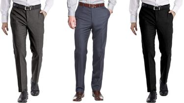 Este pantalón de vestir de hombre Calvin Klein está disponible en cuatro colores