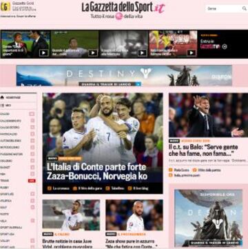 Portadas de la prensa extranjera