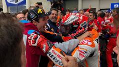 &Aacute;lex y Marc, los hermanos M&aacute;rquez, celebran sus triunfos en Le Mans