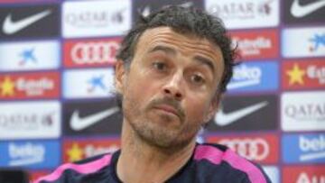 Luis Enrique, en rueda de prensa.