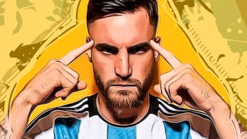 Nico Tagliafico, tras ser campeón del mundo con Argentina.