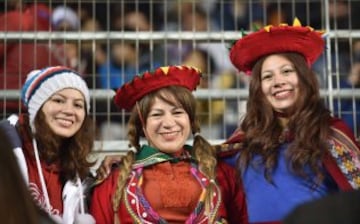 Perú ante Bolivia en Temuco. Los hinchas pusieron el color en las tribunas.