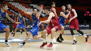 El Casademont Zaragoza y el San Pablo Burgos, durante el partido