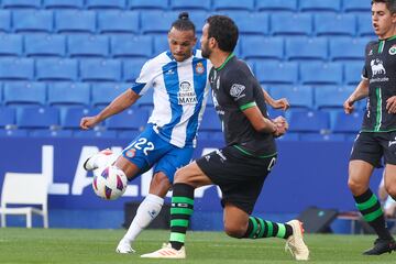 Martin Braithwaite ya le marcó gol al Racing en el partido disputado en Cornellá.