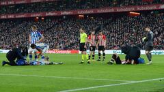 20/02/2022 FUTBOL  PARTIDO LIGA SANTANDER ATHLETIC DE BILBAO REAL SOCIEDAD LESION MIKEL VESGA MERINO