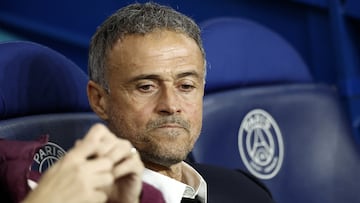 Luis Enrique, técnico del PSG, en el partido ante el Atlético.