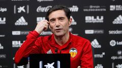 Marcelino, en la previa del Valladolid. 