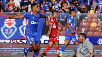 Futbol, Universidad de Chile vs Ñublense.
Fecha 30, campeonato Nacional 2023.
El jugador de Universidad de Chile Cristian Palacios, celebra su segundo gol contra Ñublense durante el partido de primera division disputado en el estadio Santa Laura.
Santiago, Chile.
09/12/2023
Marcelo Hernandez/Photosport
Football, Universidad de Chile vs Ñublense.
30nd turn, national Championship 2023.
Universidad de Chile’s player Cristian Palacios, celebrates second goal agaInst Ñublense during the first division match at the Santa Laura stadium.
Santiago, Chile.
09/12/2023
Marcelo Hernandez/Photosport