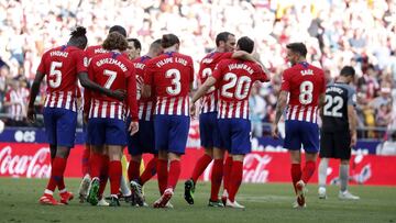 El Atlético celebró el gol de Koke.
